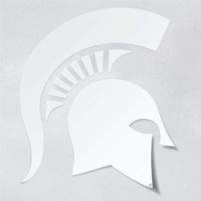 img 1 attached to Premium Weatherproof Vinyl White Spartan Helmet Car Decal from Michigan State University