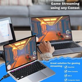 img 2 attached to 🎮 HBAVLINK HDMI to USB Adapter Video Capture Card - 1080p Gaming Streaming for Nintendo Switch, PS5, Xbox, GoPro, DSLR Camera, and More