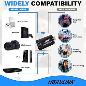 img 1 attached to 🎮 HBAVLINK HDMI to USB Adapter Video Capture Card - 1080p Gaming Streaming for Nintendo Switch, PS5, Xbox, GoPro, DSLR Camera, and More