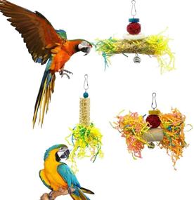 img 2 attached to 🐦 EBaokuup Bird Parrots Shredding Toys: Ultimate Enrichment for Parakeets, Cockatiels, Lovebirds, Conures & More!
