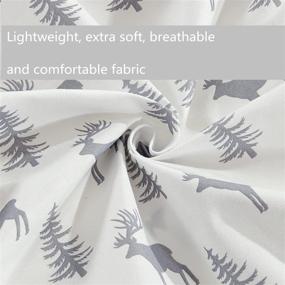 img 1 attached to Mooreeke Full Size Bedding Sheet Set with Deers Pattern - Soft & Breathable - Machine Washable - 4 Piece Brushed Microfiber Printed Bed Sheet Set with Fitted Sheet, Flat Sheet, 2 Pillow Cases