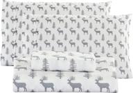 mooreeke full size bedding sheet set with deers pattern - soft & breathable - machine washable - 4 piece brushed microfiber printed bed sheet set with fitted sheet, flat sheet, 2 pillow cases logo