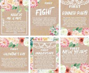 img 3 attached to 12 Rustic Wedding Milestone Wine Bottle Labels Stickers, Bridal Shower Gift, Bachelorette Party Present, Engagement Firsts for Newlywed Couple Ideas, Favors (WINE NOT INCLUDED)