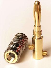 img 3 attached to Goaycer 24K Gold Plated Brass Banana Plug Speaker Connector - 4mm Compatible (12 Pairs, 24 Pieces)