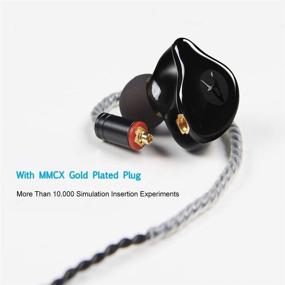 img 3 attached to 🎧 DCMEKA Dynamic Hybrid Wired Earbuds with in-Ear Monitor, Dual Driver Musicians' Earphones featuring MMCX Detachable Cables, Noise-Isolating HiFi Stereo Earbuds (Black)