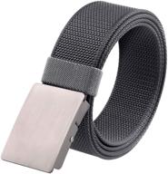 💪 highly durable sportmusie nylon military flip top buckle belt for men: must-have accessories for the modern man logo