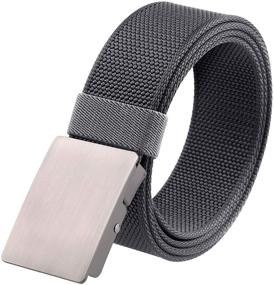 img 4 attached to 💪 Highly Durable Sportmusie Nylon Military Flip Top Buckle Belt for Men: Must-Have Accessories for the Modern Man