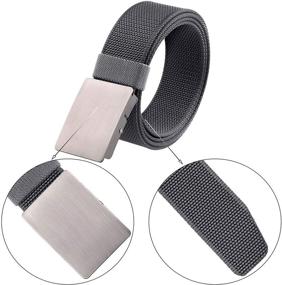 img 3 attached to 💪 Highly Durable Sportmusie Nylon Military Flip Top Buckle Belt for Men: Must-Have Accessories for the Modern Man