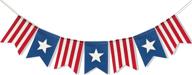 гирлянда "usa flag bunting banner" - украшение на 4-е июля, знаменосец с звездами и полосами, патриотический американский знак независимости для использования внутри и снаружи. логотип