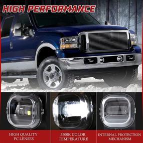img 1 attached to 🚧 BUNKER INDUST LED Fog Lights Kit for 2005-2007 Ford F250 F350 F450 F550 SUPER DUTY - OEM Bumper Driving Fog Lamp Upgrade