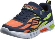 skechers flex glow dezlo sneaker: medium toddler boys' shoes for active comfort logo