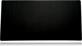 img 4 attached to Mega Size Gaming Mouse Pad - Non-Slip Rubber Base - Durable 🖱️ Stitched Edges - Extra-Large Desk Mat - 48x24x0.16 inches (Mega, All Black/No Logo)