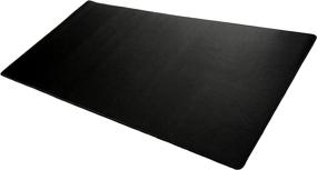 img 3 attached to Mega Size Gaming Mouse Pad - Non-Slip Rubber Base - Durable 🖱️ Stitched Edges - Extra-Large Desk Mat - 48x24x0.16 inches (Mega, All Black/No Logo)