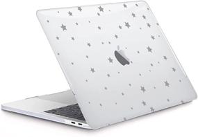 img 3 attached to ⭐️ G JGOO MacBook Air 13 Inch Case 2021-2018: Clear Hard Shell + Keyboard Cover + Screen Protector, Stars Design