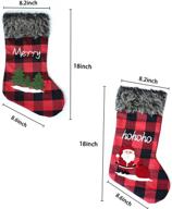 🎅 mobacurty 4pack 18inch christmas stockings: tree santa claus snowman reindeer fireplace hanging xmas personalized decorations for holiday season party supplies логотип