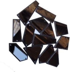 img 2 attached to 💎 Stunning MEYA Mixed Color & Shape Sew-on Mirror Rhinestones for DIY Wedding Dress & Bags Decor - Black