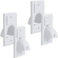 🔌 echogear white in-wall cable hider - 2 pack single gang pass through pair with drywall brackets - organize up to 8 low voltage cords behind walls - easy installation with wall template логотип