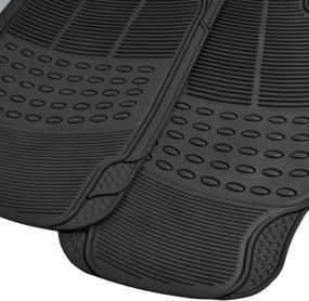 img 3 attached to 🚗 BDK Car SUV and Van Floor Rubber Mats - All Weather Protection, 3 Rows 4 Pieces, Heavy Duty (Black), Small - MT-783-781-BK_AMZCD