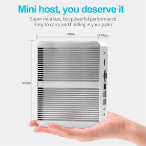 img 1 attached to 💻 Fanless Mini Desktop PC - BOESIIPC i5-8250U, Windows 10 Pro, 16GB DDR4 RAM, 256G SSD, WiFi, USB, HDMI, VGA, 4K, LAN