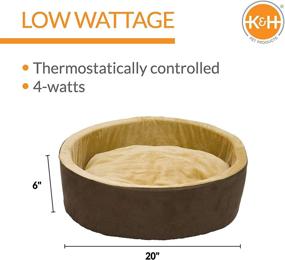 img 3 attached to 🐱 K&amp;H Pet Products Thermo-Kitty Heated Cat Bed in Mocha/Tan - Choose Your Perfect Size!