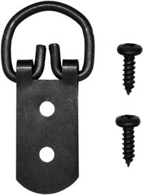 img 3 attached to Mandala Crafts D Ring Picture Hangers - Heavy Duty D Ring Picture Hanging Hardware with Screws - 2 Hole D Ring Hooks for Picture Hanging - Black, 100 Sets