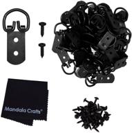 mandala crafts d ring picture hangers - heavy duty d ring picture hanging hardware with screws - 2 hole d ring hooks for picture hanging - black, 100 sets logo