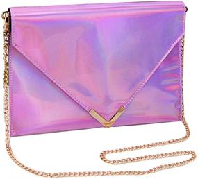 img 4 attached to Monique Colorful Holographic Envelope Cross Body