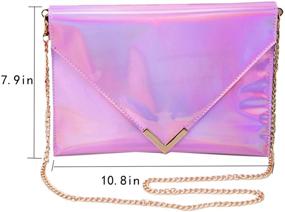 img 1 attached to Monique Colorful Holographic Envelope Cross Body
