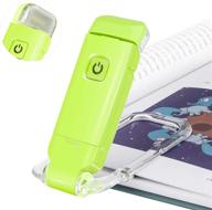 📚 bigmonat rechargeable clip-on book reading light, study bed lamp for kids, adjustable brightness, eye protection-green логотип