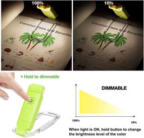 img 2 attached to 📚 BIGMONAT Rechargeable Clip-on Book Reading Light, Study Bed Lamp for Kids, Adjustable Brightness, Eye Protection-Green