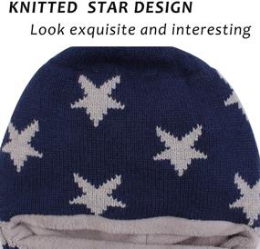 img 1 attached to ❄️ Trendy Knitted Winter Toddler Pompom Earflap Boys' Accessories for Cold Weather