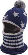 ❄️ trendy knitted winter toddler pompom earflap boys' accessories for cold weather logo