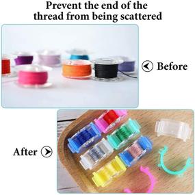 img 1 attached to 🧵 50 Pack of Bobbin Holder Clips in 5 Colors - Thread Organizer Tool for Sewing Thread Management