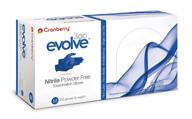 cranberry evolve nitrile powder gloves logo