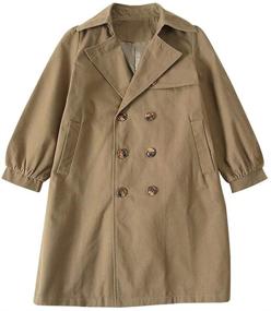 img 4 attached to 🧥 Fashionable Mallimoda British Cotton Breasted Boys' Jackets & Coats in Khaki - Trendy and High-Quality Clothing".