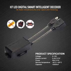 img 2 attached to D-Lumina H7 LED Headlight Canbus Decoder - Anti Flicker Harness and Error Free Conversion Kit (1 Pair)