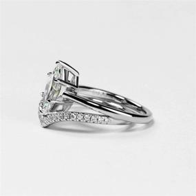 img 1 attached to Exquisite Michooyel S925 2ct Marquise Cut Bridal Set - Elegant Sterling Silver Cubic Zirconia Wedding Ring Bands for Women