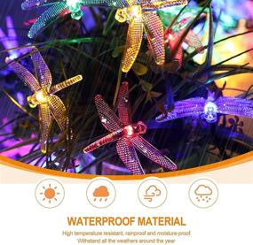 img 1 attached to 🐉 BLOOMWIN Dragonfly Solar String Lights: Waterproof Outdoor Christmas Lights with 30 LED 21.3ft – Multicolor Dragonfly Fairy Lights for Garden Patio Yard Home Wedding Party