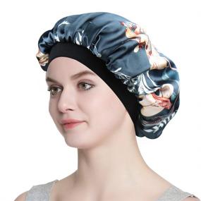 img 2 attached to 😴 Breathable Silk Satin Night Cap for Short Hair Women - Head Wrap Tam Hat Beanie Cap