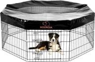 🐾 protective mesh top cover for dog playpen: shields pets from sunlight and rain, fits 24 inches wide with 8 panels - ideal for outdoor and indoor use (playpen not included) логотип