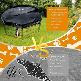 img 1 attached to 🐾 Protective Mesh Top Cover for Dog Playpen: Shields Pets from Sunlight and Rain, Fits 24 Inches Wide with 8 Panels - Ideal for Outdoor and Indoor Use (Playpen Not Included)