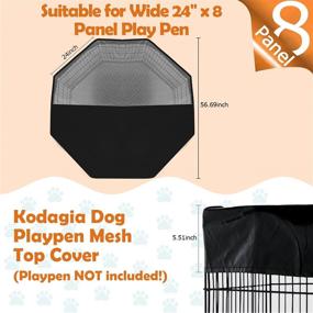 img 2 attached to 🐾 Protective Mesh Top Cover for Dog Playpen: Shields Pets from Sunlight and Rain, Fits 24 Inches Wide with 8 Panels - Ideal for Outdoor and Indoor Use (Playpen Not Included)