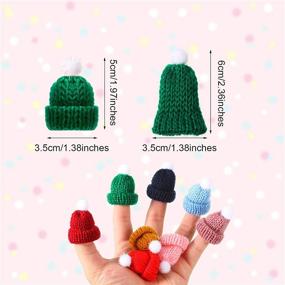 img 3 attached to 🎄 Christmas Mini Knitting Doll Hats - Assorted Color 24-Piece Set, Ideal for Ornaments, DIY Art, and Craft featuring Mini Wool Hats