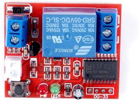 img 2 attached to 🔌 KNACRO Модуль самозаливки реле на постоянный ток 5V 1-канал с максимальным током 10A - Эффективный двухпозиционный выключатель с одной кнопкой - Запуск/остановка по сигналу высокого уровня (5V 10A)