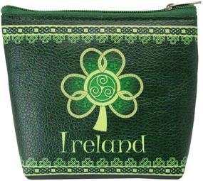 img 1 attached to 🍀 Shamrock Spiral Clip Purse Ireland: Featuring Green and Yellow Celtic Design