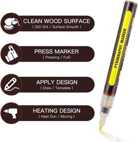 img 2 attached to 🔥 Scorched Pen Marker - Wood Burning Pen, Chemical DIY Projects, Wood Burning Painting, Upgraded Wood Burner Tool - Easy to Use and Safe