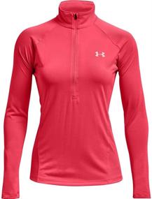 img 3 attached to Женская легкая и стильная олимпийка Under Armour с длинными рукавами и половинной молнией – активная одежда для женщин