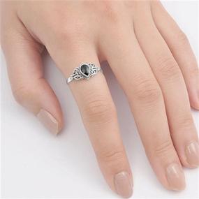 img 2 attached to 💍 Personalize Your Style with the Sterling Silver Teardrop Ring in Your Preferred Color