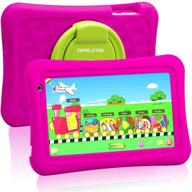 планшет для детей на android 10 с диагональю 7 дюймов для малышей | wifi-камера | 2гб+32гб | родительский контроль | google play store | youtube | netflix | ударопрочный чехол | розовый логотип