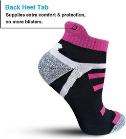 img 3 attached to 🧦 Women's Athletic Ankle Running Socks with Cushioned Tabs - Pack of 6